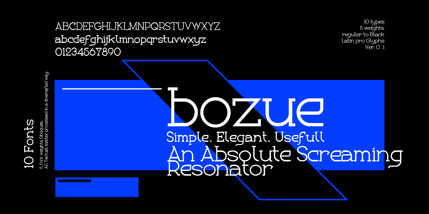 Example font Bozue #8